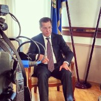 Съемки интервью губернатора Астраханской области